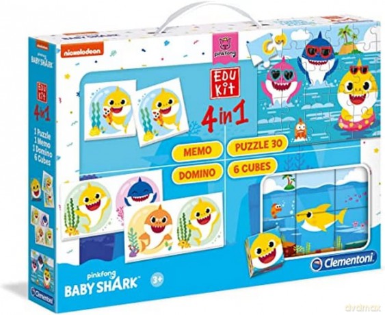 Clementoni Edukit 4w1 Baby Shark [GRA PLANSZOWA]