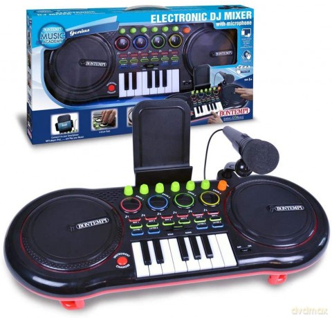 Bontempi Konsola DJ ze światłem mikrofonem i klawiszami
