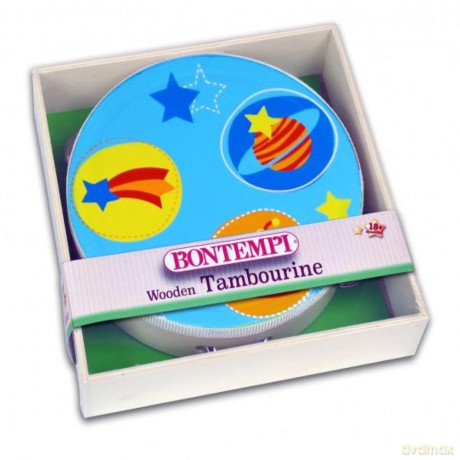 Bontempi Tamburyno drewniane 18x18x4.5 cm