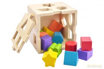 Kostka sorter drewniany