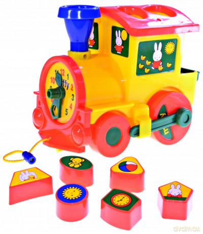 Polesie Logiczna lokomotywa Miffy z 6 klockami