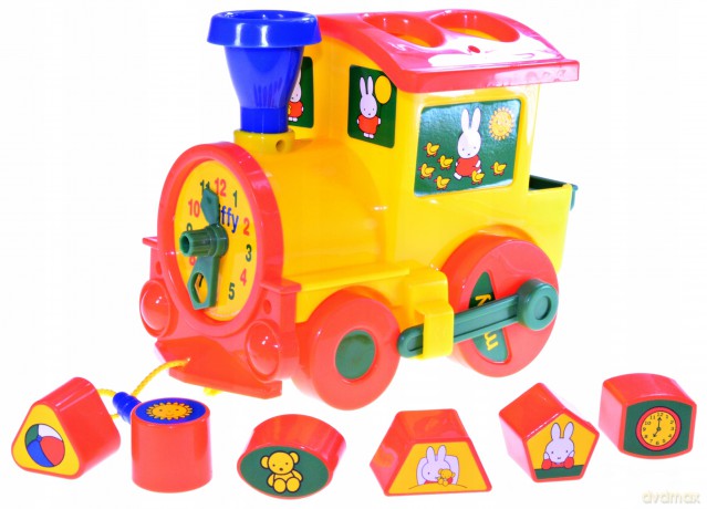 Polesie Logiczna lokomotywa Miffy z 6 klockami