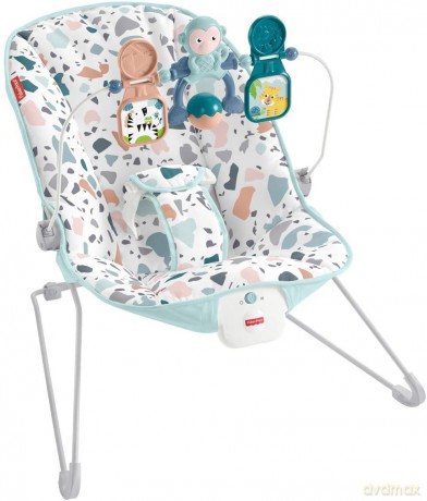 Fisher-Price Leżaczek bujaczek Baby Gear 9kg z wibracjami MATTEL