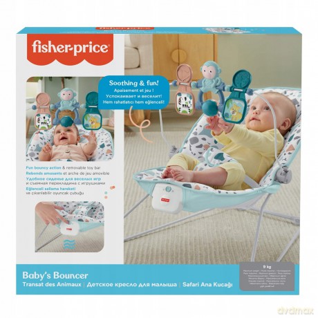 Fisher-Price Leżaczek bujaczek Baby Gear 9kg z wibracjami MATTEL