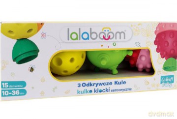 Lalaboom - 3 Odkrywcze Kule Kulko-Klocki sensoryczne Trefl Baby