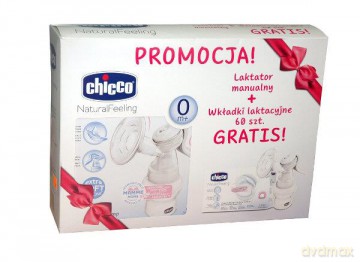 PROMO Chicco Laktator Manualny + wkładki lakt. 60szt.