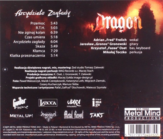 Dragon: Arcydzieło Zagłady [CD]