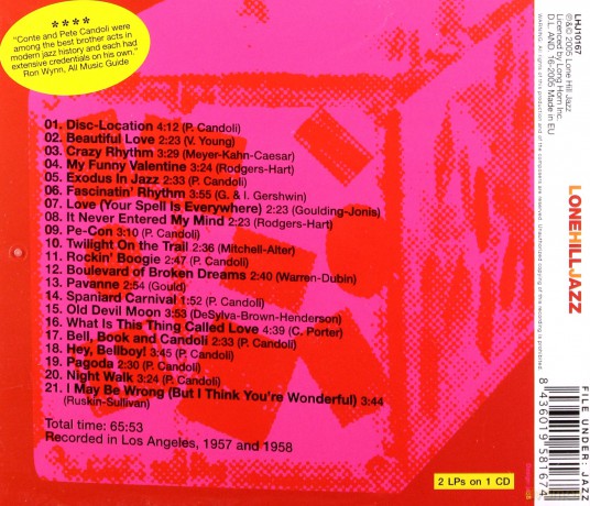 The Candoli Brothers Sextet: Jazz Horiznons. 1957-1958 Albums [CD]