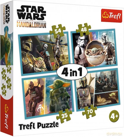 TREFL 4w1 Mandalorian i jego świat Star Wars [PUZZLE]