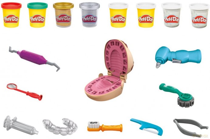 Zestaw z masą plastyczną PlayDoh Dentysta Nowy