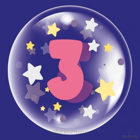 Balon 45 cm dla dziewczynki cyfra 3