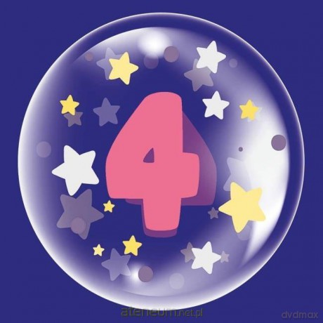 Balon 45 cm dla dziewczynki cyfra 4