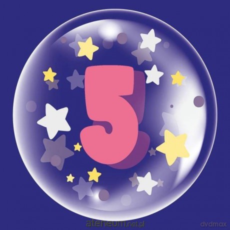 Balon 45 cm dla dziewczynki cyfra 5
