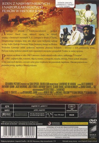 Lawrence z Arabii (polski lektor) [DVD]