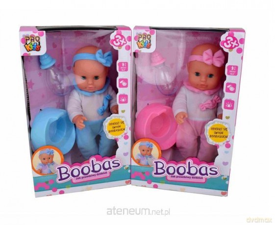 Bobas sikający z nocnikiem i butelką