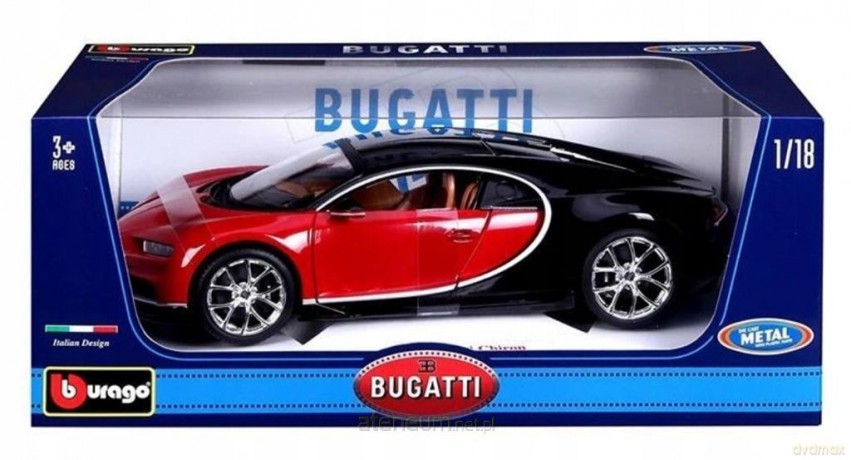 Bugatti Chiron 1:18 czerwony