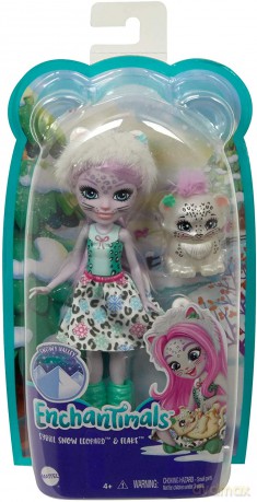 Enchantimals. Lalka Flake + Snow Leopard Sybill