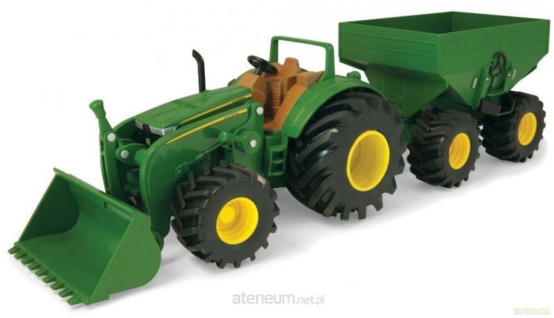 John Deere traktor z przyczepą światło/dźwięk