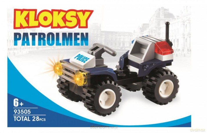 Kloksy Klocki Miasto Policja jeździk quad 28 el. [KLOCKI]