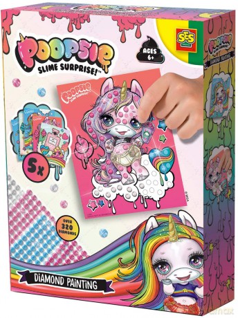 Kreatywna zabawa - Wyklejanie diamencikami Poopsie