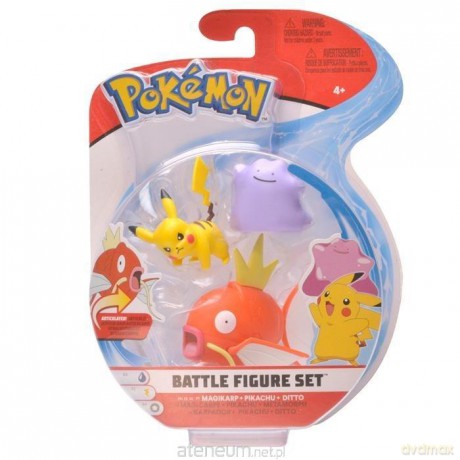 Pokemon Battle Magikarp + Pikachu + Ditto [FIGURKA]
