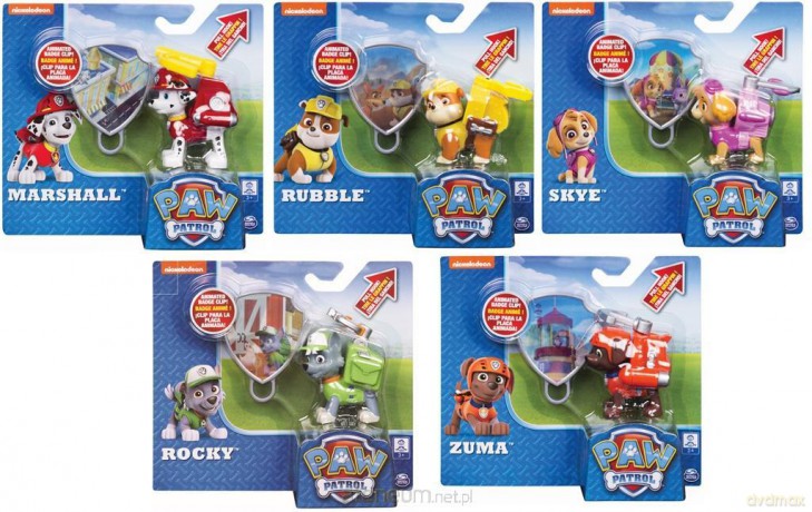 Psi Patrol Figurki akcji z odznaką mix [FIGURKA]