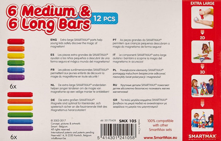Smart Max 6 short & 6 long bars IUVI Games [KLOCKI]
