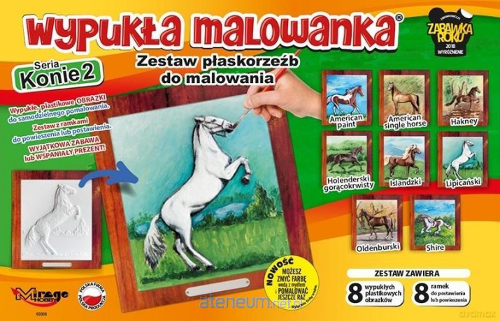 Wypukła malowanka - Konie Seria 2 Zestaw 8 wzorów