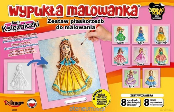 Wypukła malowanka - Księżniczki Zestaw 8 wzorów