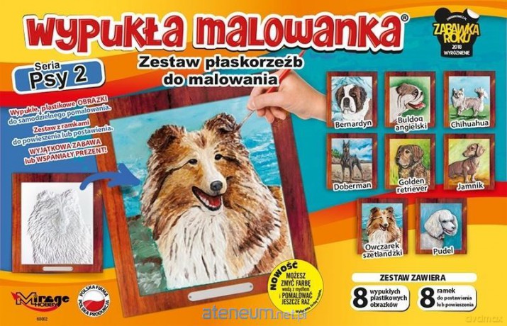 Wypukła malowanka - Psy Seria 2 Zestaw 8 wzorów