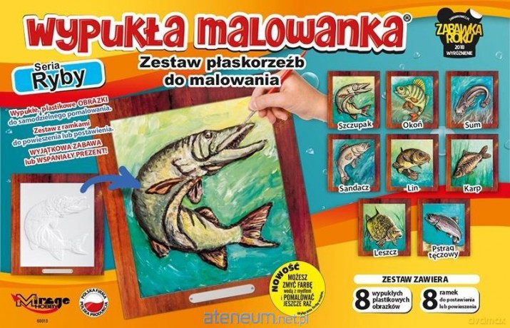 Wypukła malowanka - Ryby Zestaw 8 wzorów