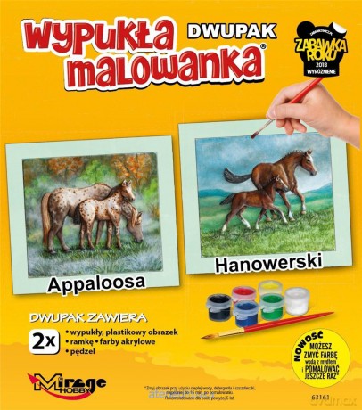 Wypukła malowanka Konie - Appaloosa + Hanowerski