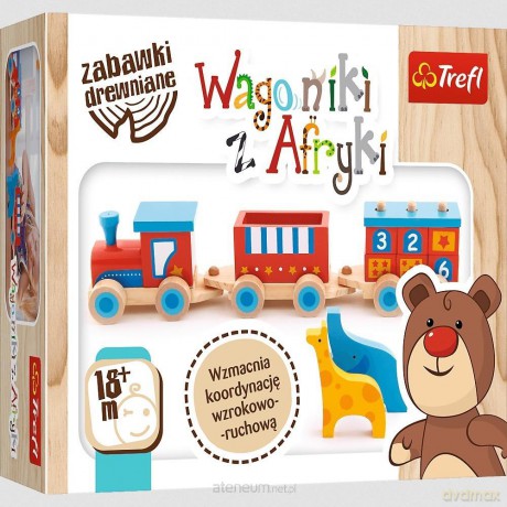 Zabawka drewniana - Wagoniki z Afryki