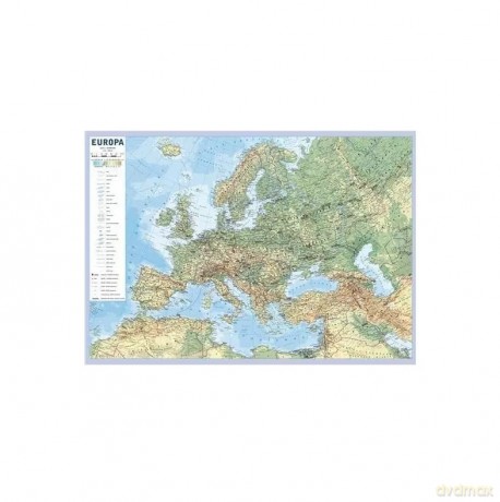 Mapa Europy. Plansza edukacyjna na ścianę i biurko
