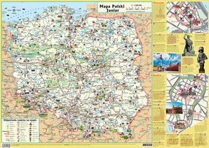 Mapa Polski ścienna dla dzieci. Plansza edukacyjna na ścianę i biurko