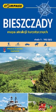 Bieszczady Mapa atrakcji turystycznych 1:100 000
