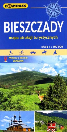 Bieszczady Mapa atrakcji turystycznych 1:100 000
