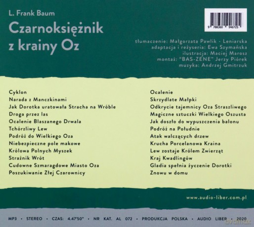 Czarnoksiężnik z krainy Oz - Baum L.frank [AUDIOBOOK]