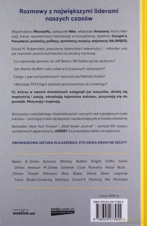 Liderzy. 30 inspirujących rozmów z największymi liderami naszych czasów - David Rubenstein [KSIĄŻKA]