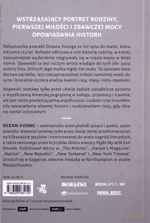 Wspaniali jesteśmy tylko przez chwilę - Ocean Vuong [KSIĄŻKA]