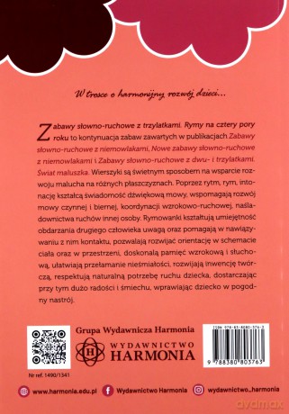 Zabawy słowno-ruchowe z trzylatkami Rymy na cztery pory roku - Grażyna Wasilewicz [KSIĄŻKA]