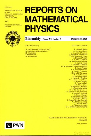 Reports On Mathematical Physics 86/3 - Polska [KSIĄŻKA]