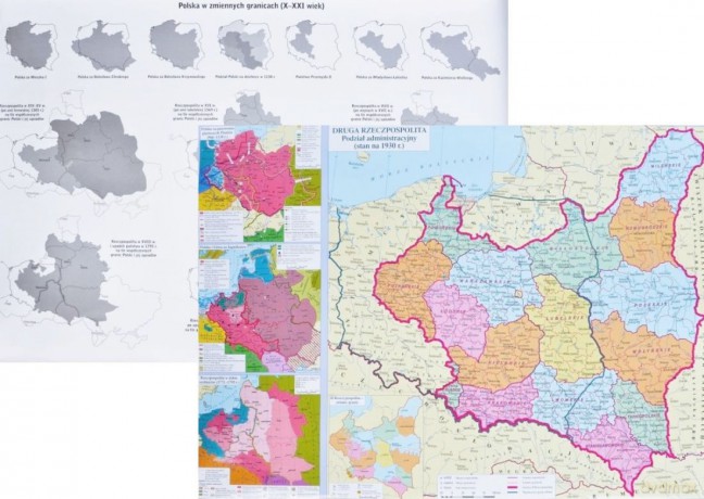 Plansza edukacyjna - Mapa Polski historyczna