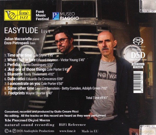 Julian Mazzariello/Enzo Pietropaoli: Easytude Lice (Sacd) [CD]