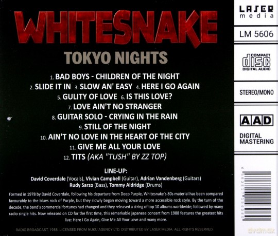 Whitesnake: Tokyo Nights [CD]