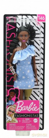 Lalka Barbie Fashionista błękitna sukienka