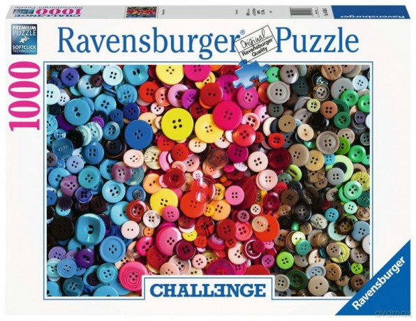 RAVENSBURGER 1000 el. Challange, Kolorowe guziki [PUZZLE]