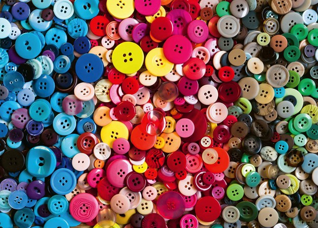 RAVENSBURGER 1000 el. Challange, Kolorowe guziki [PUZZLE]