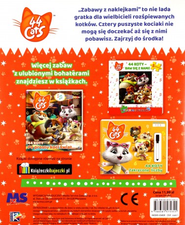 44 Koty. Zabawy z nakljekami. Puszyste i fantastyczne [KSIĄŻKA]