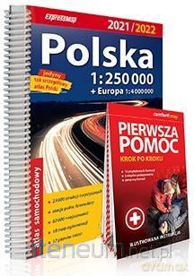 Atlas samachodowy Polska 1:250 000 2021/2022 + Poziom podstawowy [KSIĄŻKA]